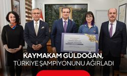Salihli’nin gururu! Türkiye Şampiyonu öğrenciye Kaymakam Güldoğan’dan tebrik
