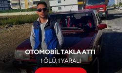Otomobil takla attı: 1 ölü, 1 yaralı
