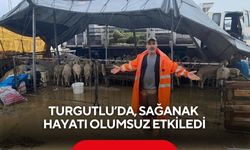 Turgutlu’da sağanak hayatı olumsuz etkiledi