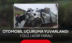 Otomobil uçuruma yuvarlandı: 1 ölü, 1 ağır yaralı