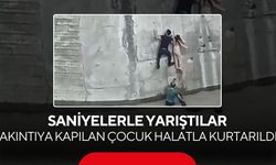 Vatandaşlar seferber oldu! Dereye düşen 11 yaşındaki çocuk halatla böyle kurtarıldı...
