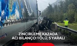 Zincirleme kazada acı bilanço: 1 ölü, 5 yaralı