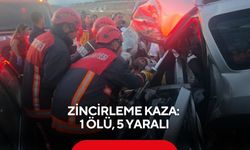 Zincirleme kaza: 1 ölü, 5 yaralı