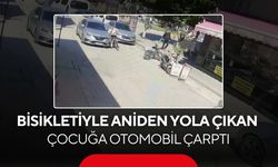 12 yaşındaki çocuk bisikletiyle yola fırladı! Kaza anı kamerada...