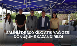 Salihli’de 300 kilo atık yağ geri dönüşüme kazandırıldı