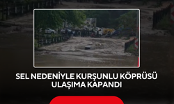 Sel nedeniyle Kurşunlu Köprüsü ulaşıma kapandı