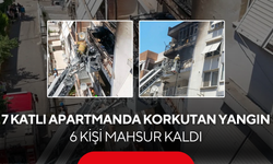 7 Katlı Apartmanda Korkutan Yangın... 6 Kişi Mahsur Kaldı