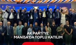AK Parti'ye Manisa'da toplu katılım: 612 kişiye rozet takıldı