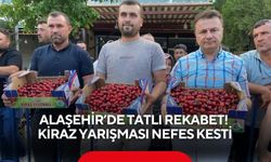 Alaşehir’de tatlı rekabet! Kiraz yarışması nefes kesti
