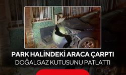 Alkollü sürücünün çarptığı araç doğal gaz kutusunu patlattı... Mahalleli sokağa döküldü