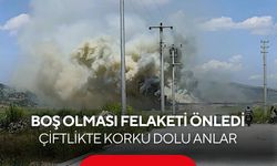 Boş olması felaketi önledi... Çiftlikte korku dolu anlar!