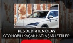 Bu kadarı da olmaz! Elektrikli otomobili kaçak hatla şarj ettiler...