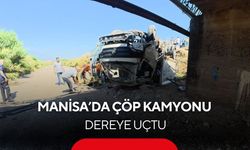 Manisa'da çöp kamyonu dereye uçtu, 3 işçi yaralandı