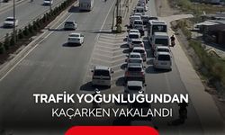 Bekleyen onlarca sürücüyü hiçe sayarak 'kaynak' yapan sürücüler dron kamerasıyla tespit edildi