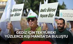 Gediz için tek yürek! Yüzlerce kişi Manisa’da buluştu