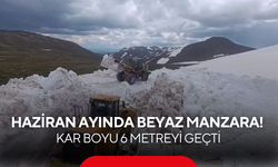 Haziran ayında bembeyaz manzara! Dev kar kütleleri yolları tamamen kapattı