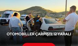 Otomobiller çarpıştı: 12 yaralı