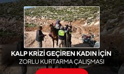 Kalp krizi geçiren kadın, katır sırtında sağlık ekiplerine ulaştırıldı