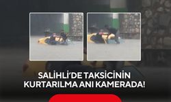 Salihli’de korku dolu anlar! Suya gömülen taksiciyi, vatandaş böyle kurtardı