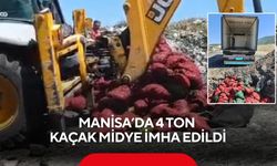 Manisa'da otoyolda şok baskın: 4 ton menşei belirsiz midye ele geçirildi