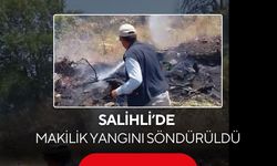 Salihli’de makilik yangını söndürüldü