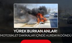Motosikleti gözleri önünde demir yığınına döndü! Kimse yardım etmedi...