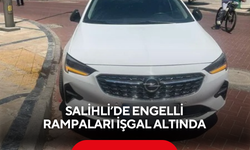 Salihli’de engelli rampaları işgal altında