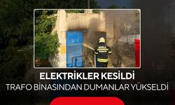 Pazar yeri yanında trafo yandı! Elektrik kabloları kullanılamaz hale geldi...