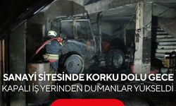 Sanayi sitesinde korkutan yangın! Kepengi kırıp girdiler | Alevler çevreye sıçramadan söndürüldü...