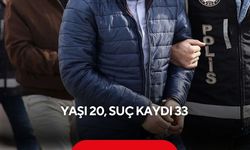 Yaşı 20, suç kaydı 33