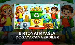 Bir ton atık yağla doğaya can verdiler