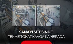 Sanayi sitesinde tekme tokat kavga kamerada