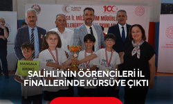 Salihli'nin öğrencileri il finallerinde kürsüye çıktı