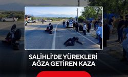 Salihli’de yürekleri ağza getiren kaza: 2 kişi ölümden döndü