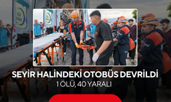 Seyir Halindeki Otobüs Devrildi... 1 Ölü, 40 Yaralı