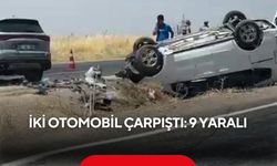 Otomobiller çarpıştı: 9 yaralı