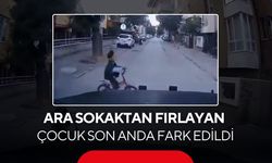 Ara sokaktan fırlayan çocuk ölümden son anda kurtuldu! O anlar kamerada...
