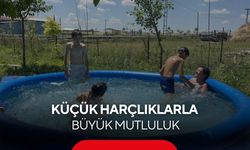 Bir yıl harçlık biriktirdiler! Köy çocuklarının şişme havuz hayali gerçek oldu...