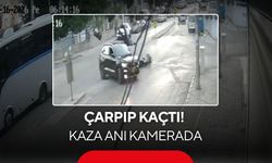 Çarpıp kaçtı! Motosiklet sürücüsü yaralandı, kaza anı kamerada