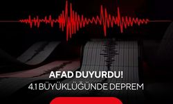 AFAD duyurdu: 4.1 büyüklüğünde deprem