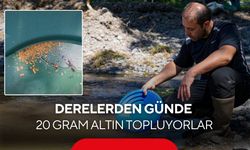 Derelerden servet akıyor: Derelerden günde 20 gram altın topluyorlar