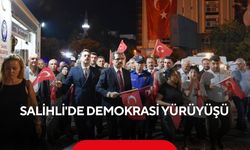Salihli'de Demokrasi ve Milli Birlik yürüyüşü yapıldı