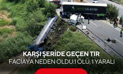 Karşı şeride geçen tır faciaya neden oldu: 1 ölü, 1 yaralı