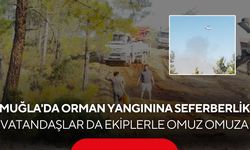 Fethiye'de orman yangını! Vatandaşlar ve ekipler alevlere karşı tek yürek...
