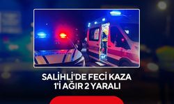 Salihli'de otomobil ile motosiklet çarpıştı: 1'i ağır 2 yaralı