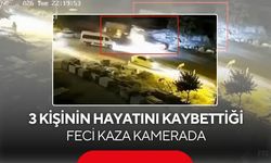 3 kişinin hayatını kaybettiği feci kaza kamerada