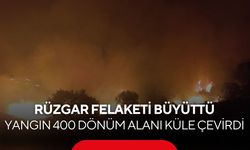 Geceyi alevler aydınlattı! Manisa'da 400 dönüm kül oldu...