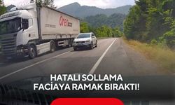 Hatalı sollama faciaya ramak bıraktı! Soğukkanlı manevra hayat kurtardı