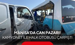 Manisa'da can pazarı! Kamyonet ile halk otobüsü çarpıştı: 1 ölü, 11 yaralı