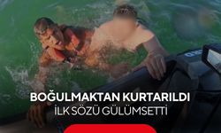 Jet skili cankurtaranlar hayatını kurtardı, ilk sözü herkesi güldürdü...